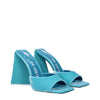 The Attico Light Blue Velvet Platform Sandals