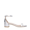 Stuart Weitzman Gray Leather Flat Sandals