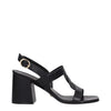 Stuart Weitzman Black Leather Platform Sandals