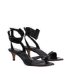 Isabel Marant Black Leather Flat Sandals