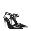Dolce & Gabbana Black Leather Stiletto Heel Sandals