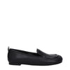 Premiata Black Leather Slip-On Loafers