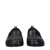 Premiata Black Leather Slip-On Loafers