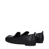 Premiata Black Leather Slip-On Loafers