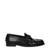 Versace Black Leather Slip-On Loafers