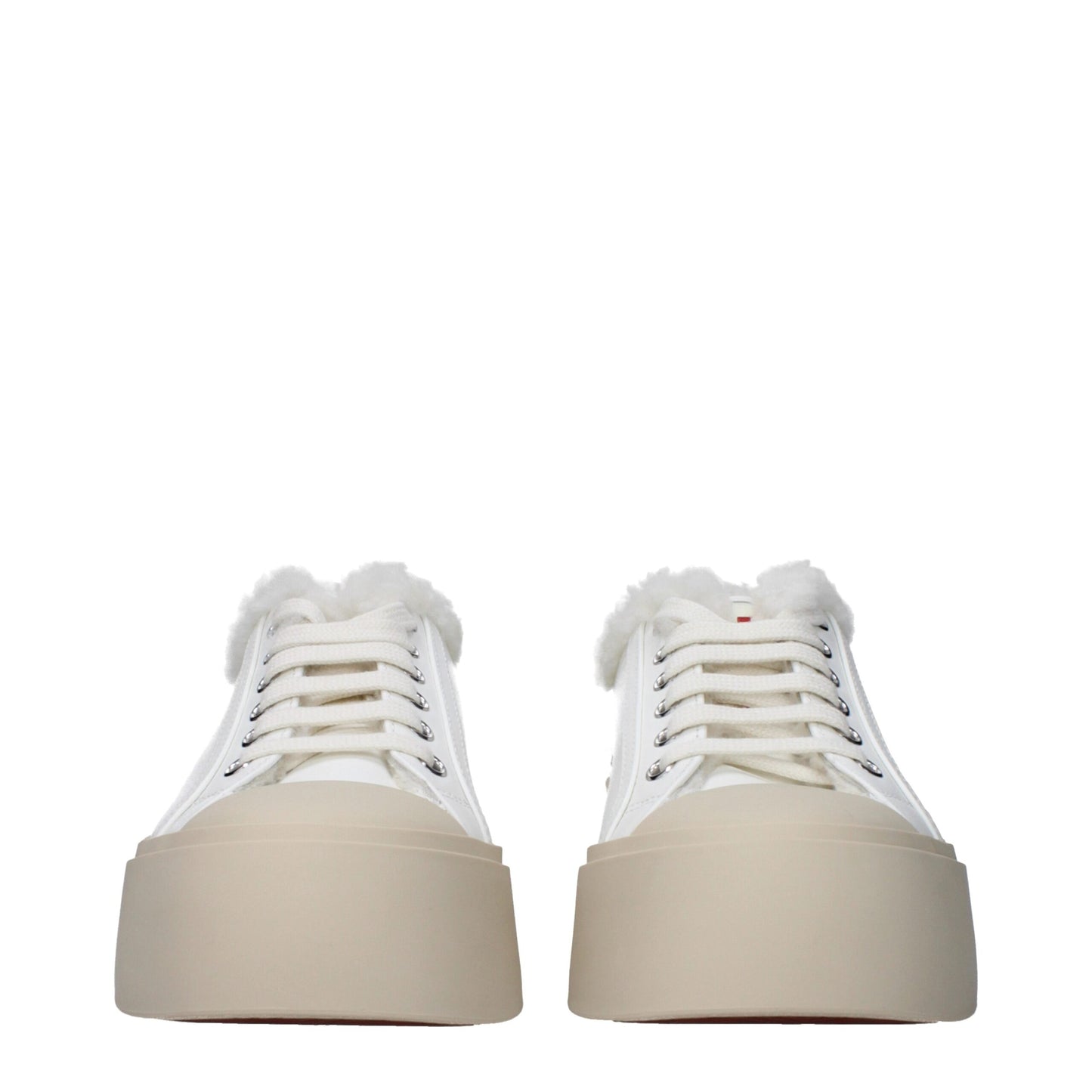 Marni White Leather Low Top Sneakers