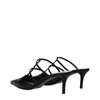 Valentino Garavani Black Leather Flat Sandals
