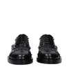 Valentino Garavani Black Leather Oxfords And Derbies