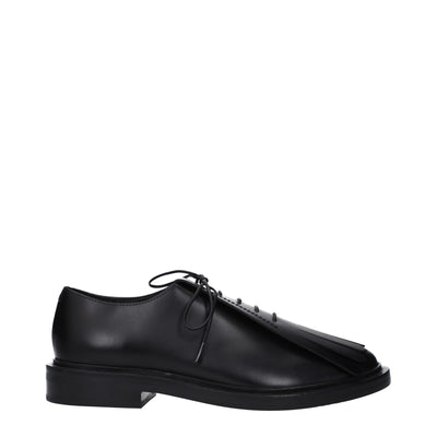 Max Mara Black Leather Oxfords And Derbies