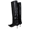 Paris Texas Black Leather High Heel Boots