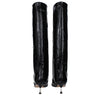 Paris Texas Black Leather High Heel Boots