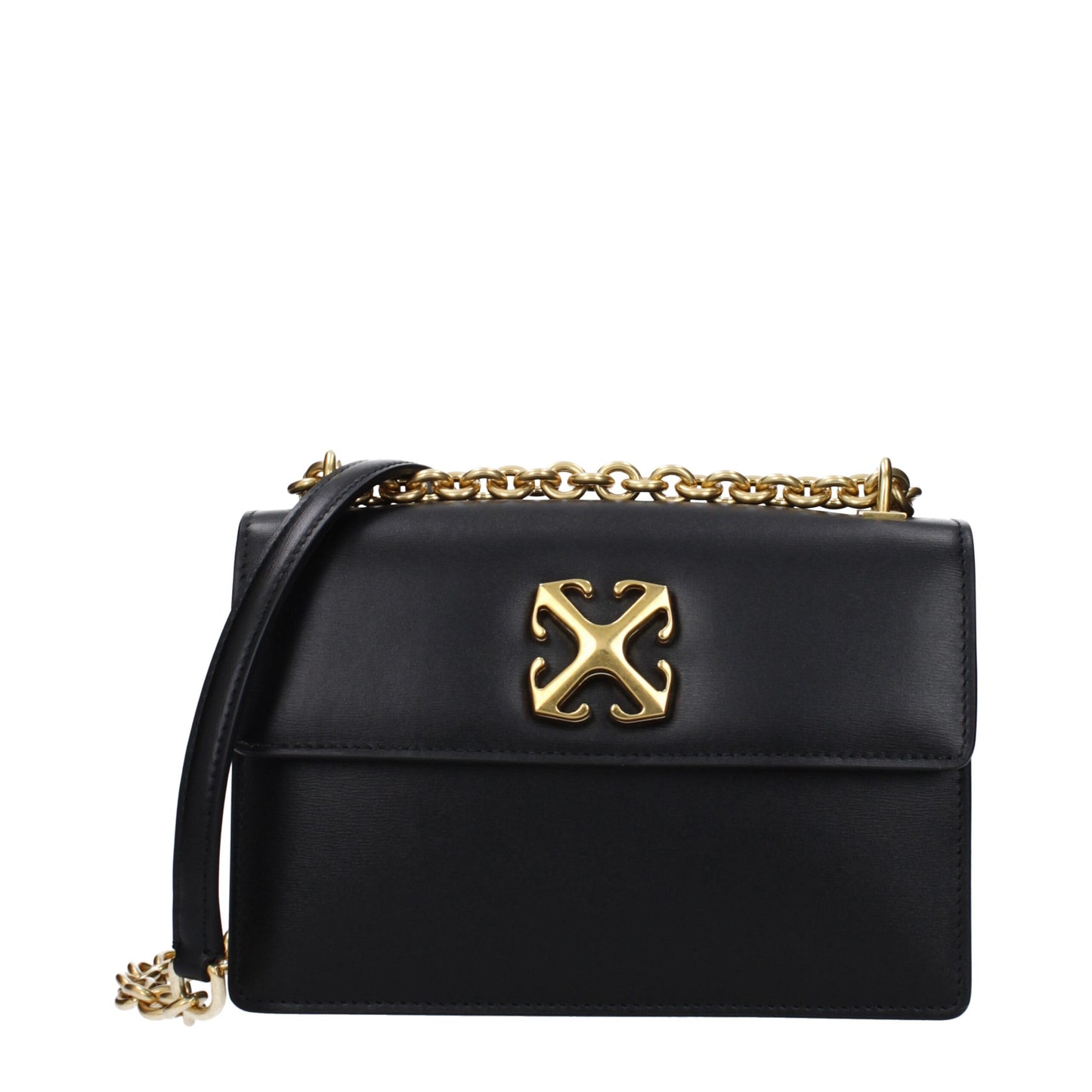 Off-White Black Leather Crossbody Bag