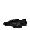 Dolce & Gabbana Black Leather Slip-On Loafers
