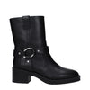 Stuart Weitzman Black Leather Ankle Boots