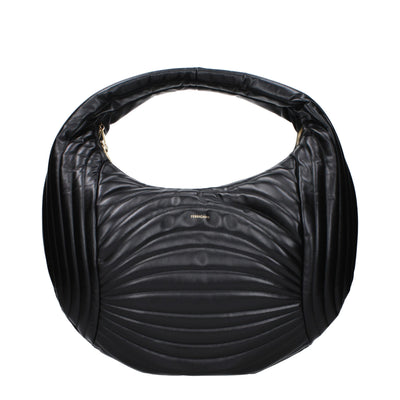 Salvatore Ferragamo Black Leather Handbag