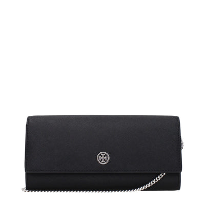 Tory Burch Black Leather Clutch Bag