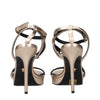 Versace Gold Leather Stiletto Heel Sandals
