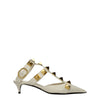 Valentino Garavani Beige Leather Stiletto Heel Sandals