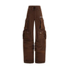 The Attico Brown Cotton Casual Pants