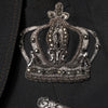 Dolce & Gabbana Black Bee Crown Embellished Suit Coat Blazer
