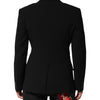 Dolce & Gabbana Black SICILIA Double Breasted Coat Blazer
