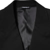 Dolce & Gabbana Black SICILIA Double Breasted Coat Blazer