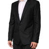 Dolce & Gabbana Black Wool Single Breasted Jacket Blazer