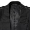 Dolce & Gabbana Black Wool Single Breasted Jacket Blazer