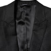 Dolce & Gabbana Black Jacquard Single Breasted 2 Piece Suit