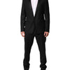 Dolce & Gabbana Black Wool Men Single Breasted 2 Piece Suit