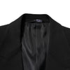 Dolce & Gabbana Black Cotton Single Breasted 2 Piece Suit