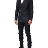 Dolce & Gabbana Dark Blue Double Breasted 2 Piece Suit