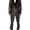 Dolce & Gabbana Metallic Floral Jacquard Silk 2 Piece Suit