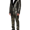 Dolce & Gabbana Metallic Floral Jacquard Silk 2 Piece Suit