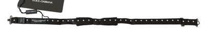 Dolce & Gabbana Black 100% Silk Polka Dot Adjustable Neck Bow Tie