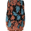 Dolce & Gabbana Multicolor Floral Embroidery Shift Mini Dress