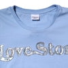 PINKO Blue Love Story Sequined Embellished Short Sleeves T-shirt