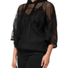 Dolce & Gabbana Black See Through Hooded Pullover Sweater
