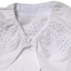 Dolce & Gabbana White Ruffled Lace Embellished Blouse Top
