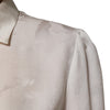 Dolce & Gabbana White Silk Long Sleeves Collared Shirt Top