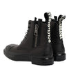 Dolce & Gabbana Brown Black Lace Up Mid Calf Men Boots Shoes