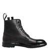 Dolce & Gabbana Brown Black Lace Up Mid Calf Men Boots Shoes