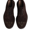 Dolce & Gabbana Brown Velvet Lace Up Oxford Dress Shoes