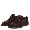 Dolce & Gabbana Brown Velvet Lace Up Oxford Dress Shoes