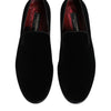 Dolce & Gabbana Black Velvet Loafers Formal Men Dress Shoes