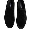 Dolce & Gabbana Black Jacquard Loafers Formal Men Dress Shoes