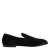 Dolce & Gabbana Black Jacquard Loafers Formal Men Dress Shoes