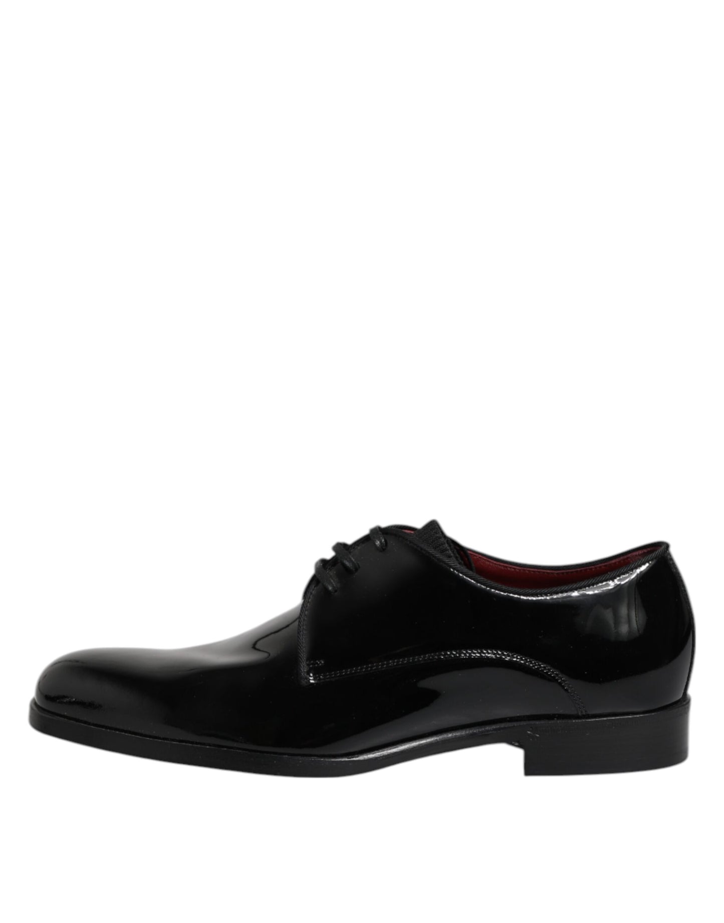 Dolce & Gabbana Black Leather Lace Up Men Derby Formal Shoes