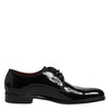 Dolce & Gabbana Black Leather Lace Up Men Derby Formal Shoes
