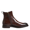 Dolce & Gabbana Brown Chelsea Leather Mid Calf Boots Shoes